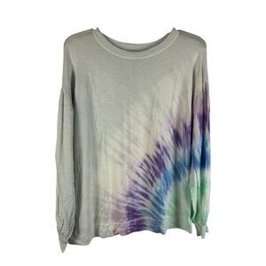 Crown & Ivy Womens Long Sleeve Pullover Tie-Dye Top Size S